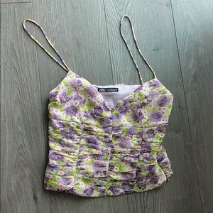 Zara floral tank top